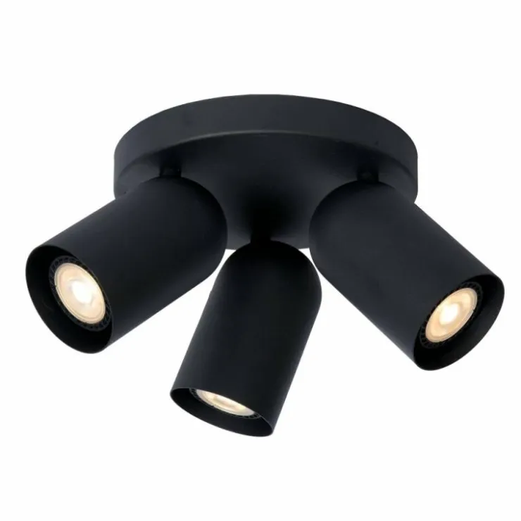 Luminaires Lucide Spots Et Projecteurs|Plafonnier Lucide PUNCH Noir, 3 lumières