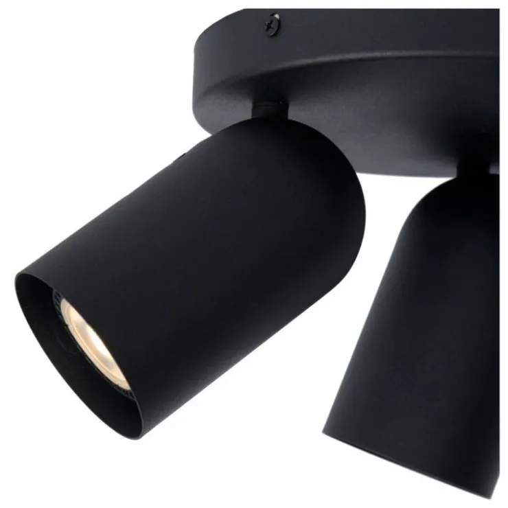 Luminaires Lucide Spots Et Projecteurs|Plafonnier Lucide PUNCH Noir, 3 lumières