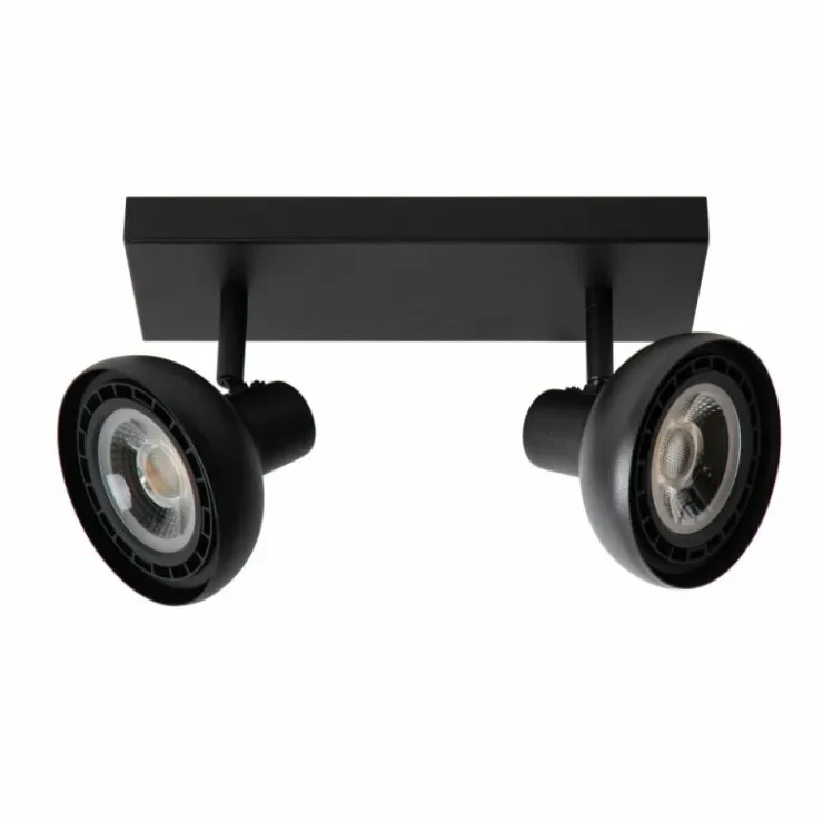 Luminaires Lucide Spots Et Projecteurs|Plafonnier Lucide SENSAS Noir, 2 lumières