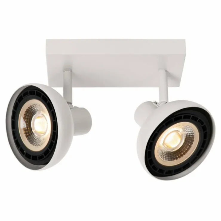 Luminaires Lucide Spots Et Projecteurs|Plafonnier Lucide SENSAS Blanc, 2 lumières