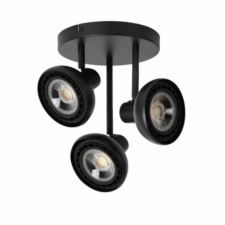 Luminaires Lucide Spots Et Projecteurs|Plafonnier Lucide SENSAS Noir, 3 lumières