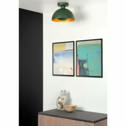 Luminaires Lucide Plafonniers|Plafonnier Lucide SIEMON Vert, 1 lumière