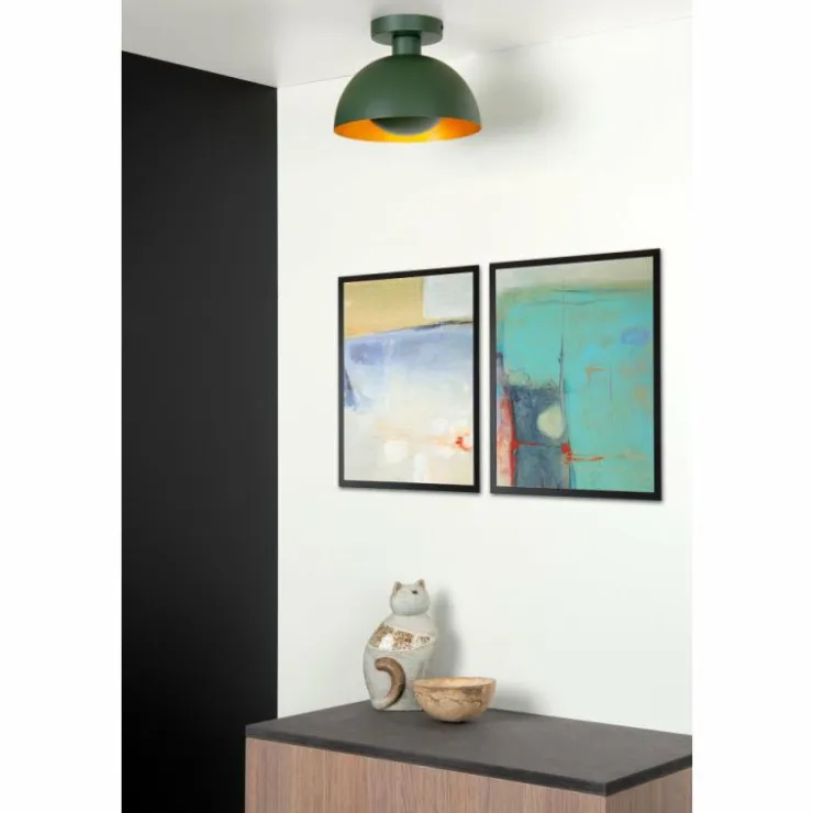 Luminaires Lucide Plafonniers|Plafonnier Lucide SIEMON Vert, 1 lumière