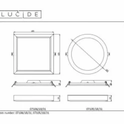 Luminaires Lucide Éclairage Led|Plafonnier Lucide TENDO-LED Blanc, 1 lumière
