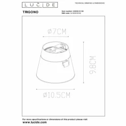 Luminaires Lucide Spots Et Projecteurs|Plafonnier Lucide TRIGONO Noir, 1 lumière