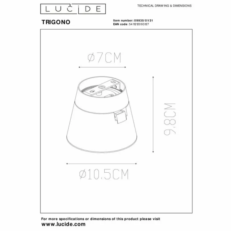 Luminaires Lucide Spots Et Projecteurs|Plafonnier Lucide TRIGONO Blanc, 1 lumière