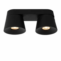 Luminaires Lucide Spots Et Projecteurs|Plafonnier Lucide TRIGONO Noir, 2 lumières