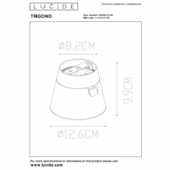 Luminaires Lucide Spots Et Projecteurs|Plafonnier Lucide TRIGONO Noir, 1 lumière