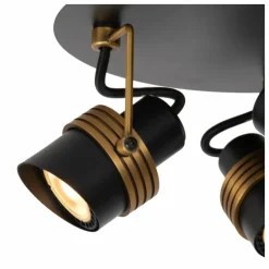 Luminaires Lucide Plafonniers|Plafonnier Lucide TUNDRAN Noir, 3 lumières