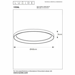 Luminaires Lucide Éclairage Led|Plafonnier Lucide VIDAL LED Blanc, 1 lumière