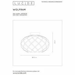 Luminaires Lucide Plafonniers|Plafonnier Lucide WOLFRAM Noir, 1 lumière