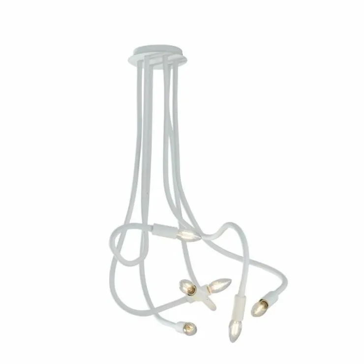 Luminaires Lutec Plafonniers|Plafonnier Lutec LOVER Blanc, 6 lumières
