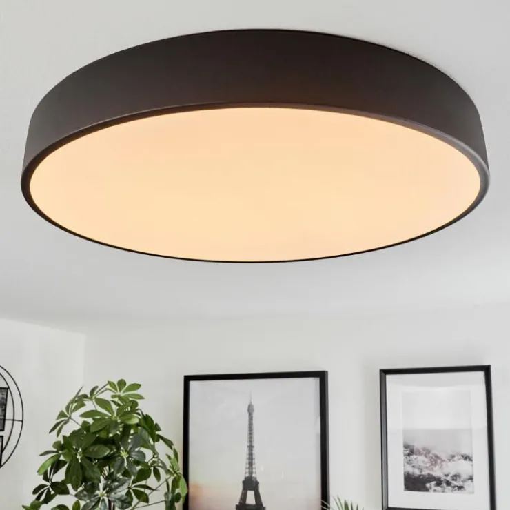 hofstein Éclairage Led|Plafonnier Maho LED Noir, 1 lumière