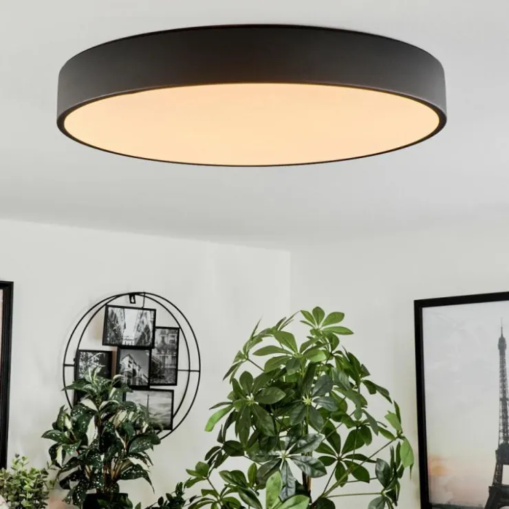 hofstein Éclairage Led|Plafonnier Maho LED Noir, 1 lumière