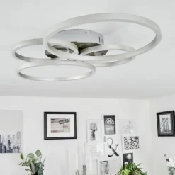 Luminaires Globo Lighting Éclairage Led|Plafonnier Malanje LED Nickel mat, 4 lumières