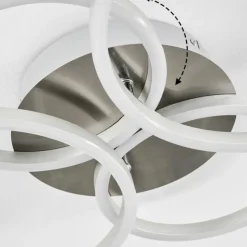 Luminaires Globo Lighting Éclairage Led|Plafonnier Malanje LED Nickel mat, 4 lumières