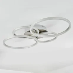 Luminaires Globo Lighting Éclairage Led|Plafonnier Malanje LED Nickel mat, 4 lumières