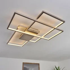 Plafonnier Momahaki LED Chrome, 1 lumière, Télécommandes