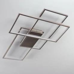 Plafonnier Momahaki LED Chrome, 1 lumière, Télécommandes