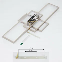 Plafonnier Momahaki LED Nickel mat, 1 lumière, Télécommandes