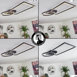 Lampe Éclairage Led|Plafonnier Moya LED Noir, 1 lumière