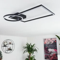 Lampe Éclairage Led|Plafonnier Moya LED Noir, 1 lumière