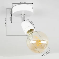 hofstein Spots Et Projecteurs|Plafonnier Musland Chrome, Blanc, 1 lumière