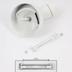 hofstein Spots Et Projecteurs|Plafonnier Musland Chrome, Blanc, 1 lumière