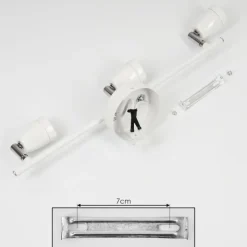 hofstein Spots Et Projecteurs|Plafonnier Musland Chrome, Blanc, 3 lumières