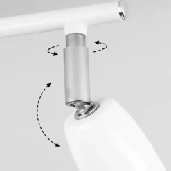 hofstein Spots Et Projecteurs|Plafonnier Musland Chrome, Blanc, 3 lumières