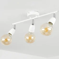 hofstein Spots Et Projecteurs|Plafonnier Musland Chrome, Blanc, 3 lumières