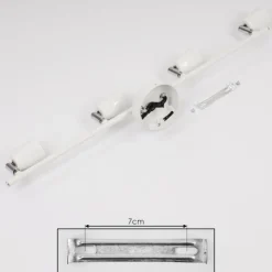 hofstein Spots Et Projecteurs|Plafonnier Musland Chrome, Blanc, 4 lumières