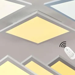 hofstein Éclairage Led|Plafonnier Nexo LED Blanc, 1 lumière, Télécommandes