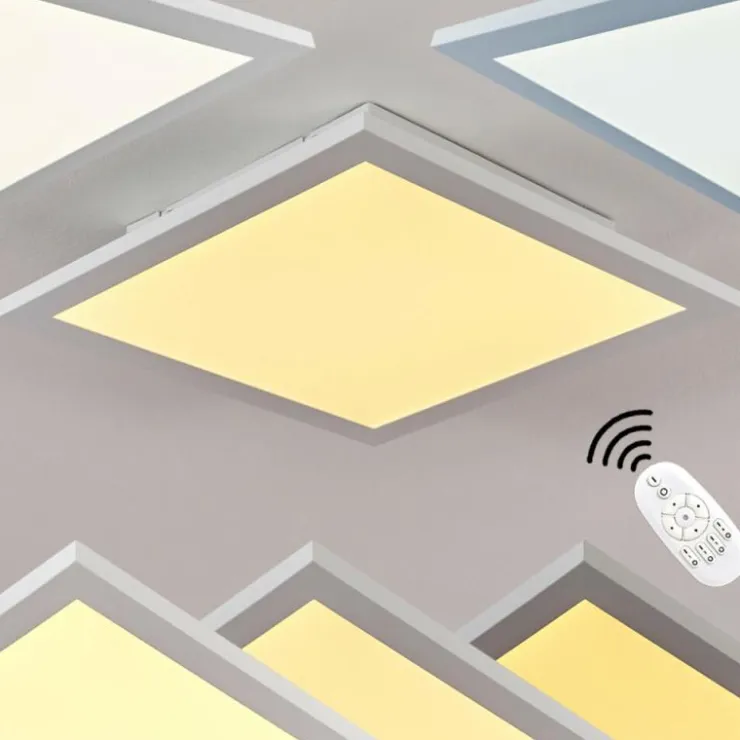 hofstein Éclairage Led|Plafonnier Nexo LED Blanc, 1 lumière, Télécommandes