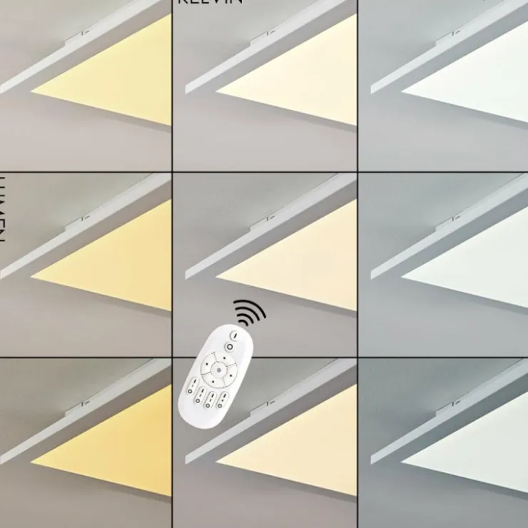 hofstein Éclairage Led|Plafonnier Nexo LED Blanc, 1 lumière, Télécommandes