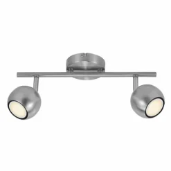 Luminaires Nordlux Spots Et Projecteurs|Plafonnier Nordlux CHICAGO Acier inoxydable, 2 lumières