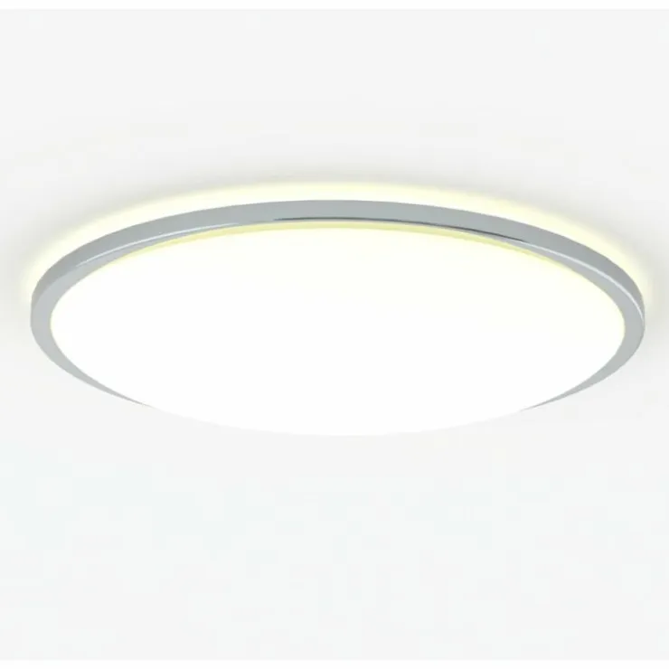 Luminaires Nordlux Éclairage Led|Plafonnier Nordlux THEROS LED Chrome, 1 lumière