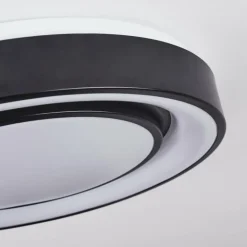 hofstein Éclairage Led|Plafonnier Page LED Noir, Blanc, 2 lumières, Télécommandes, Changeur de couleurs