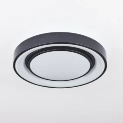 hofstein Éclairage Led|Plafonnier Page LED Noir, Blanc, 2 lumières, Télécommandes, Changeur de couleurs