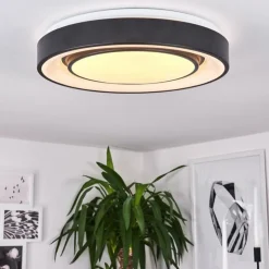hofstein Éclairage Led|Plafonnier Page LED Noir, Blanc, 2 lumières, Télécommandes, Changeur de couleurs