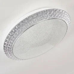 hofstein Éclairage Led|Plafonnier Parrita LED Blanc, 1 lumière, Télécommandes, Changeur de couleurs