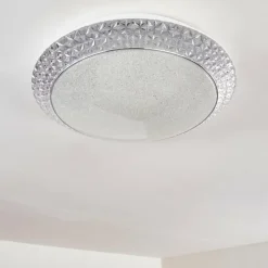 hofstein Éclairage Led|Plafonnier Parrita LED Blanc, 1 lumière, Télécommandes, Changeur de couleurs