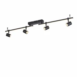 Luminaires Paul Neuhaus Éclairage Led|Plafonnier Paul Neuhaus BARIK LED Noir, 4 lumières