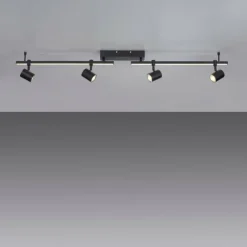 Luminaires Paul Neuhaus Éclairage Led|Plafonnier Paul Neuhaus BARIK LED Noir, 4 lumières