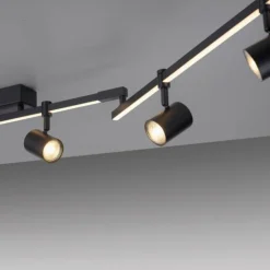 Luminaires Paul Neuhaus Éclairage Led|Plafonnier Paul Neuhaus BARIK LED Noir, 6 lumières