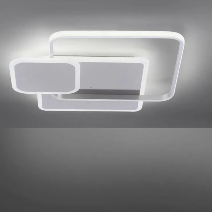 Luminaires Paul Neuhaus Éclairage Led|Plafonnier Paul Neuhaus EMILIO LED Argenté, 1 lumière, Télécommandes