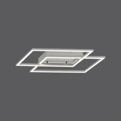 Luminaires Paul Neuhaus Éclairage Led|Plafonnier Paul Neuhaus INIGO LED Acier inoxydable, 2 lumières