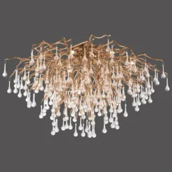 Luminaires Paul Neuhaus Plafonniers|Plafonnier Paul Neuhaus ICICLE Vieux laiton, 14 lumières