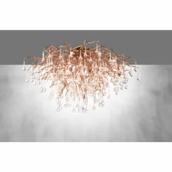 Luminaires Paul Neuhaus Plafonniers|Plafonnier Paul Neuhaus ICICLE Vieux laiton, 14 lumières