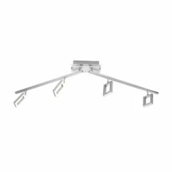 Luminaires Paul Neuhaus Éclairage Led|Plafonnier Paul Neuhaus INIGO LED Acier inoxydable, 4 lumières